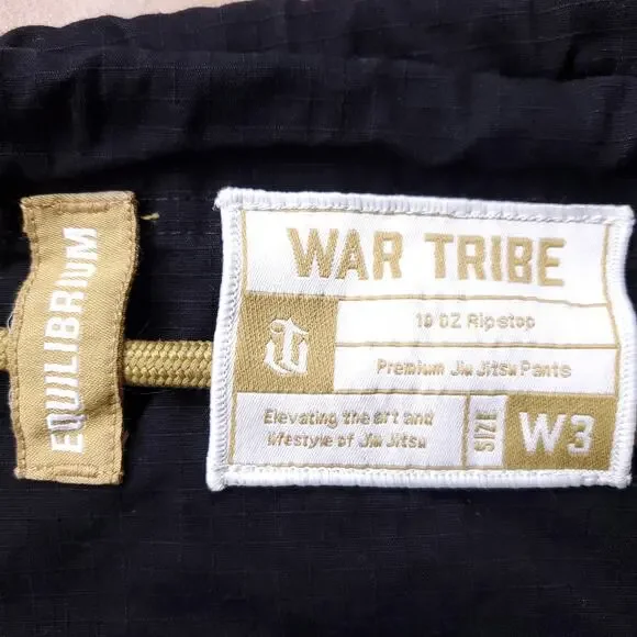 War Tribe Equilibrium Premium Jiu Jitsu Gi Pants Women W3 Black Gold Martial Art - Picture 4 of 11